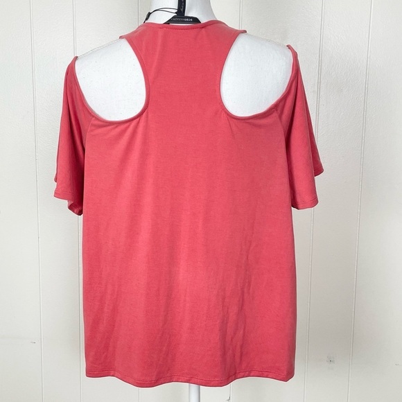 BCBGMAXAZRIA Women's Kelsey Knit Cold Shoulder Top - Picture 6 of 15